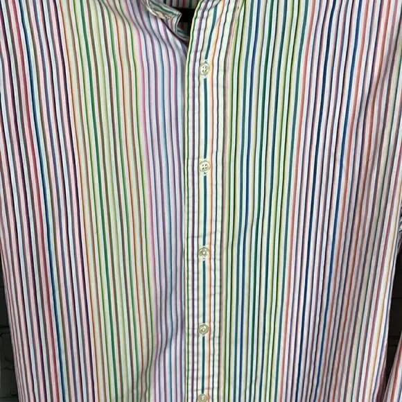Polo Ralph Lauren Blue Label Regent Custom fit 15 1/2 32/33 Pastel stripes - Picture 3 of 7